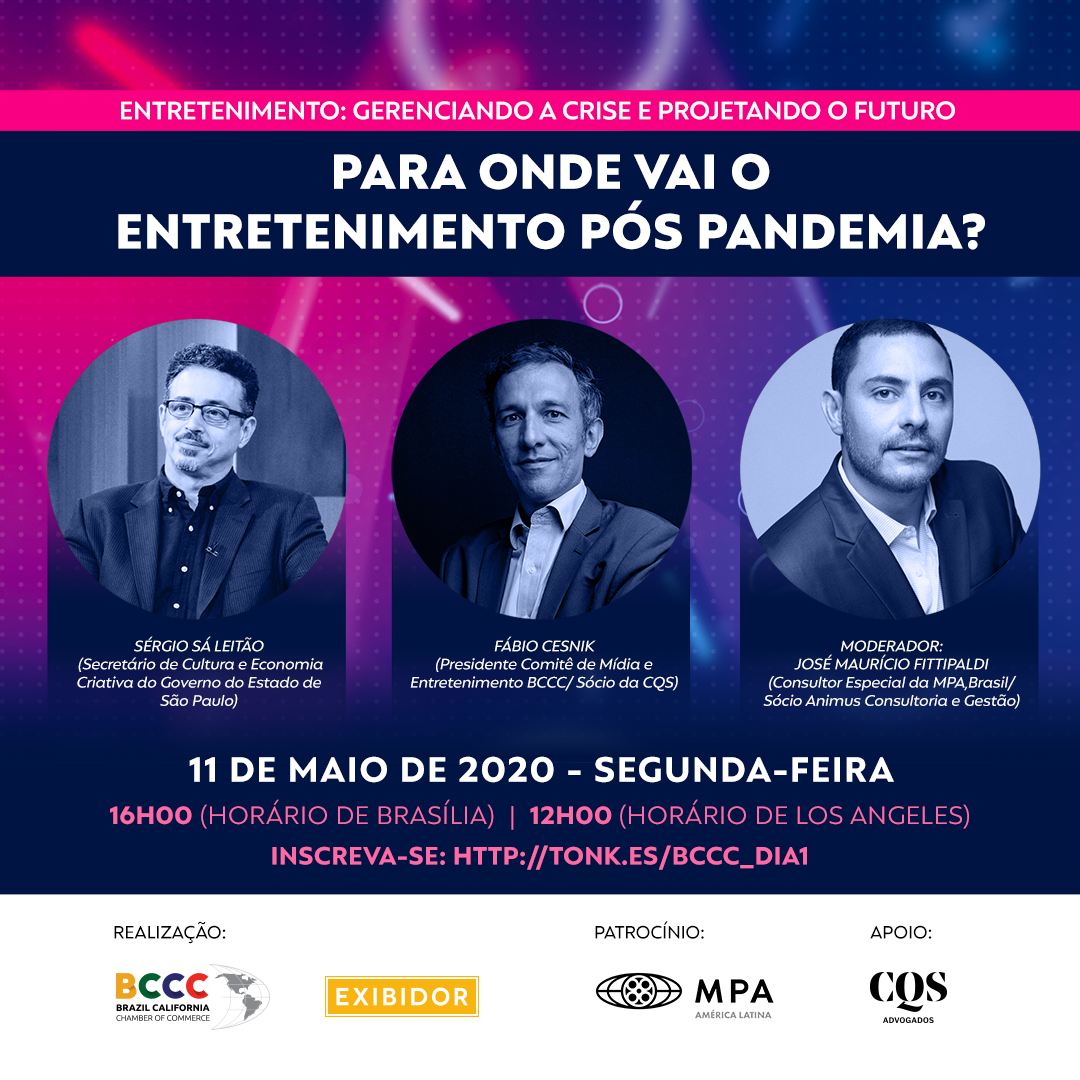 Brazil California Chamber of Commerce and Portal Exibidor host 5-day seminar addressing the Brazilian Entertainment Industry current situation and strategies for the post-pandemic.